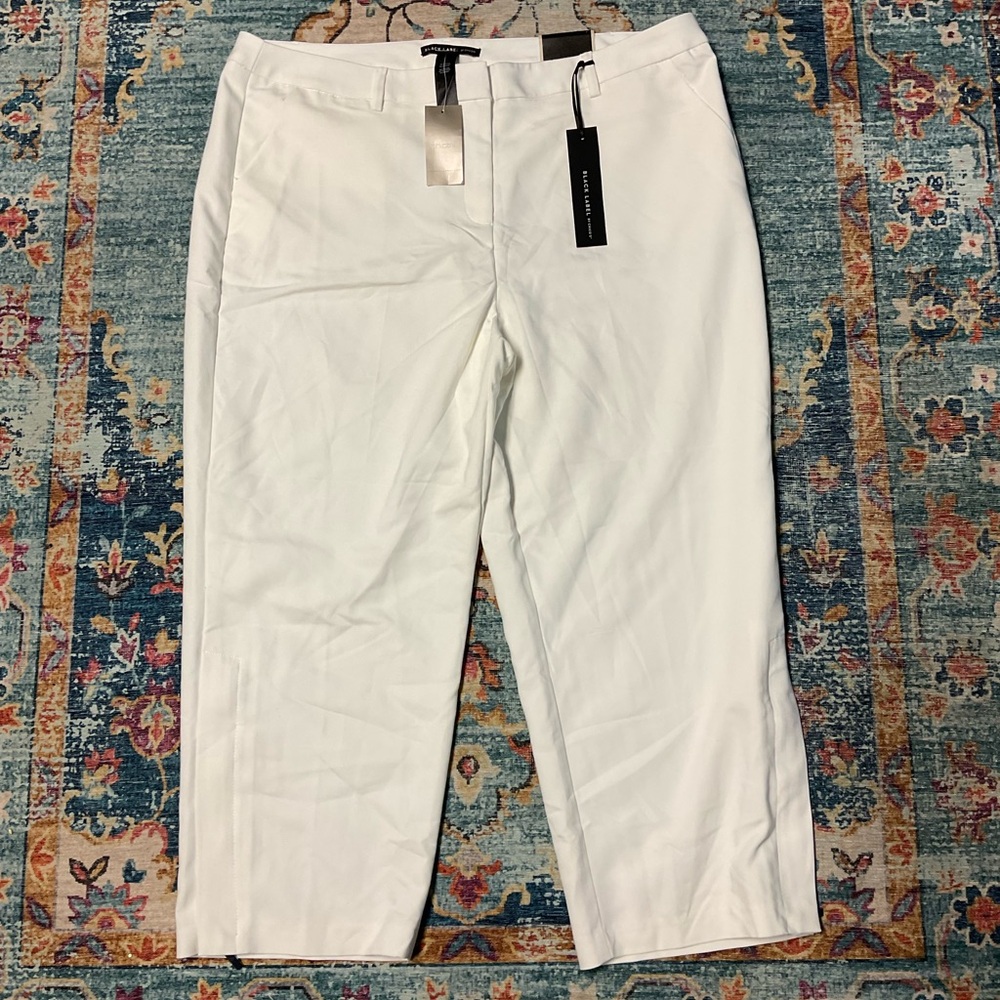 Chico’s Black Label Pleated Taper Cropped Pants NWT